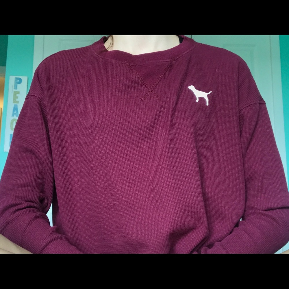 Maroon Pink Long Sleeve Shirt
